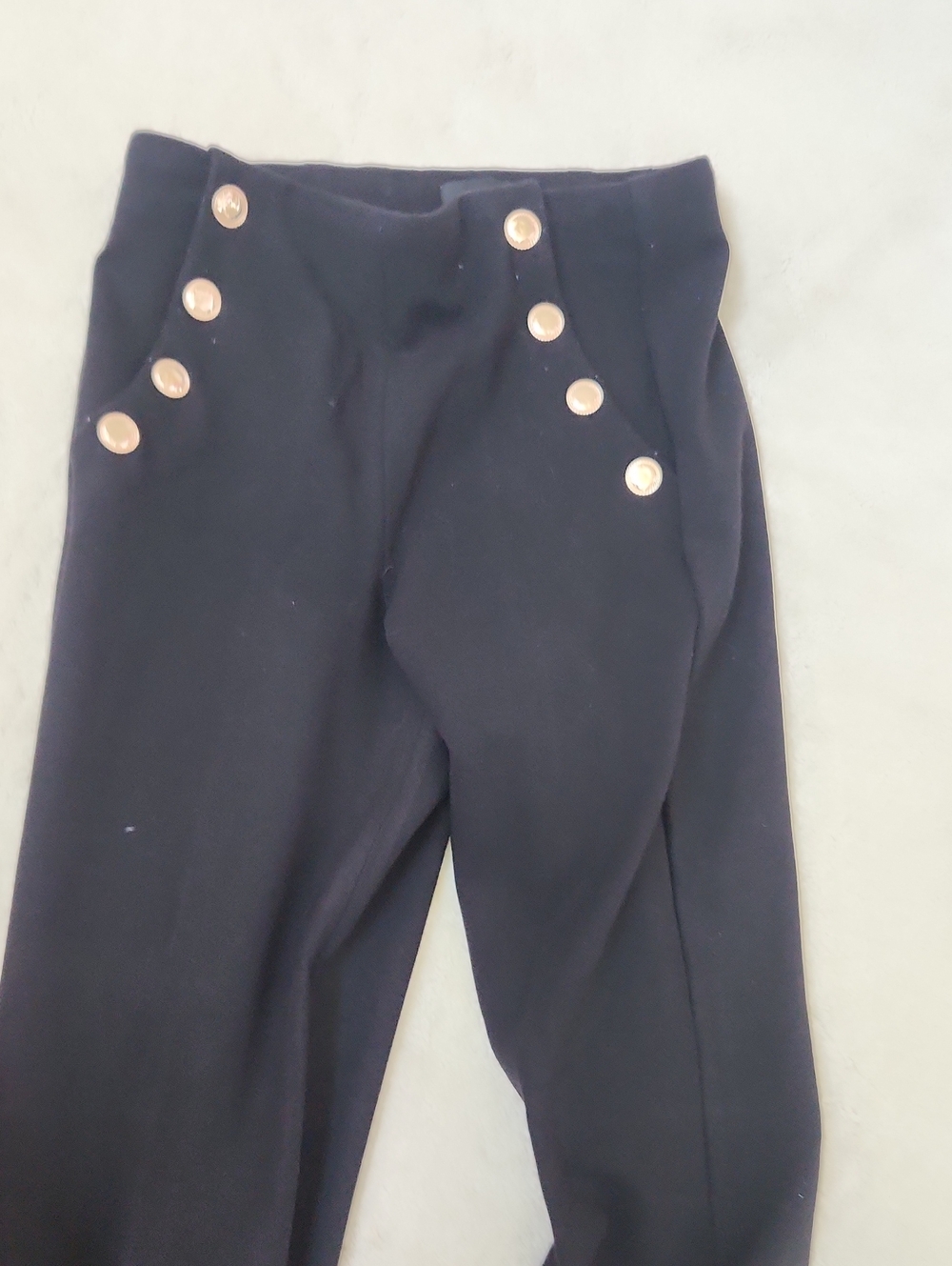 Express Black Sailor-Button Pull-On Pants